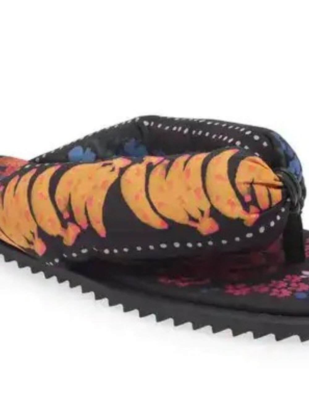 Farm Rio Garden Puffy Flip Flops | Tropical Print | Size 11 - HS0432